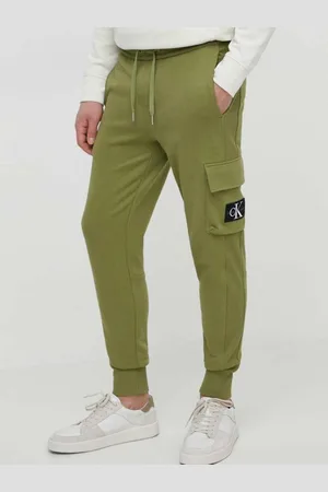 Calvin Klein Pánské khaki zelené tepláky