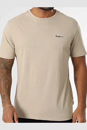 Pepe Jeans Pánské béžové tričko Contrast