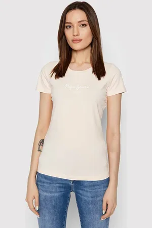 Pepe Jeans Dámské pudrové tričko NEW VIRGINIA