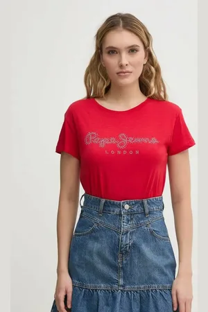 Pepe Jeans Dámské červené tričko
