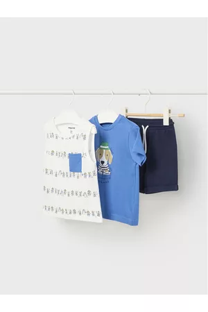Mayoral 3-dílná sada t-shirt, top a kraťasy