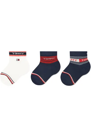 Tommy Hilfiger Sada 3 párů dětských vysokých ponožek