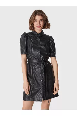 DKNY Šaty z imitace kůže