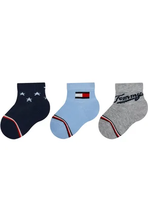 Tommy Hilfiger Sada 3 párů dětských vysokých ponožek
