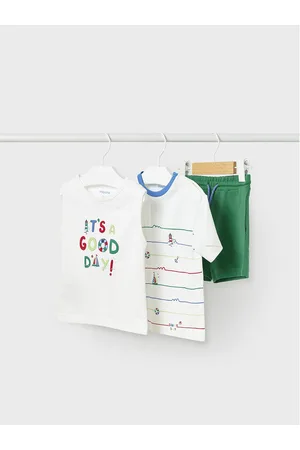 Mayoral 3-dílná sada t-shirt, top a kraťasy