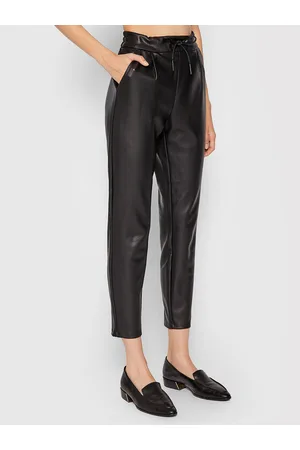VERO MODA Kalhoty z imitace kůže