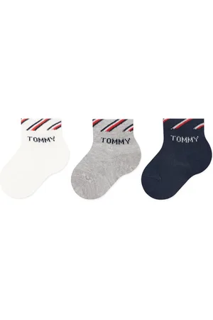 Tommy Hilfiger Sada 3 párů dětských vysokých ponožek