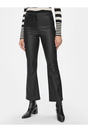 VERO MODA Kalhoty z imitace kůže