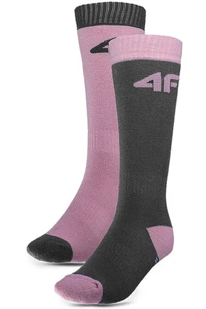 4F Sada 2 párů lyžařských ponožek