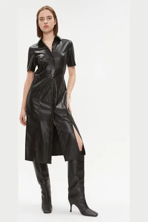 DKNY Šaty z imitace kůže