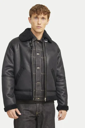 JACK & JONES Bunda z imitace kůže