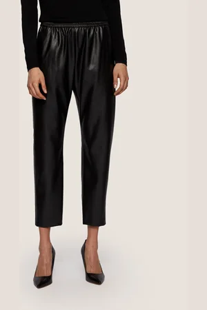 HUGO BOSS Kalhoty z imitace kůže