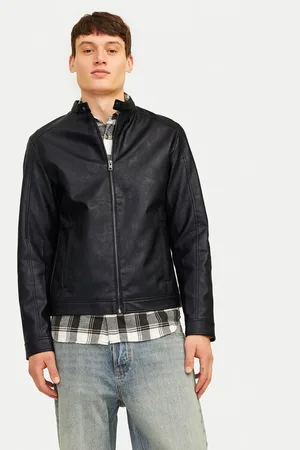 JACK & JONES Bunda z imitace kůže