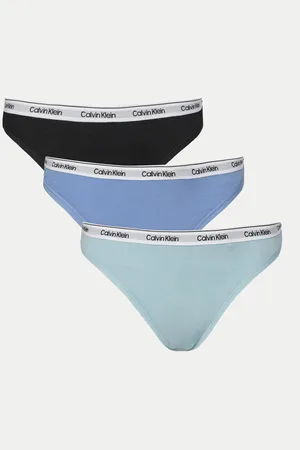 Calvin Klein Sada 3 kusů string kalhotek