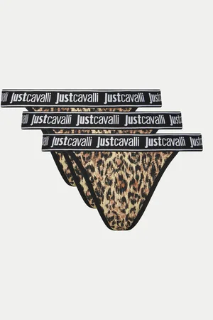 Roberto Cavalli Sada 3 kusů string kalhotek