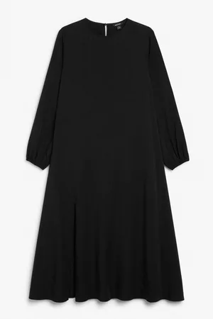 Monki Ženy Asymetrické - Asymmetric midi dress - Black
