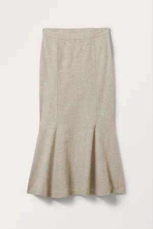 Monki Linen Blend Maxi Mermaid Skirt