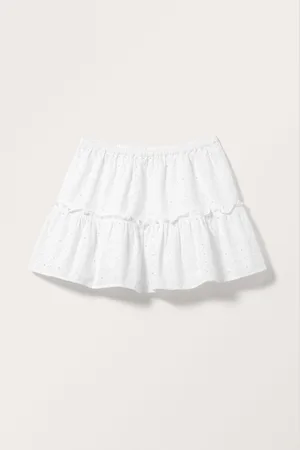 Monki Short Ruffled Skirt