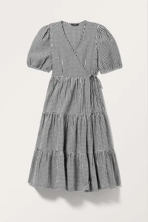 Monki Short Sleeve Maxi Wrap Dress