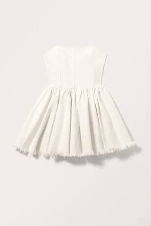 Monki Frayed Mini Denim Dress