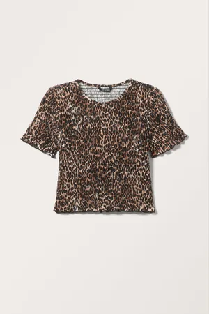 Monki Smocked Short Sleeve T-shirt