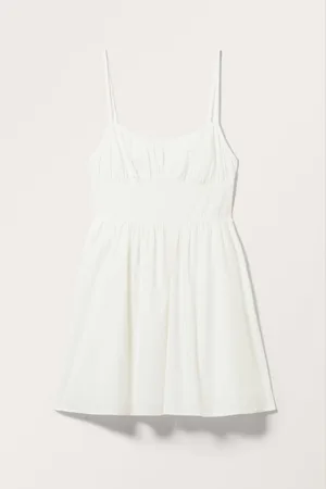 Monki Gathered Mini Strap Dress