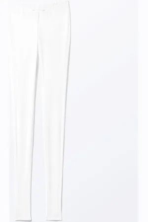 Monki Sheer Ribbed Tights - White