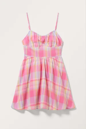 Monki Gathered Mini Strap Dress