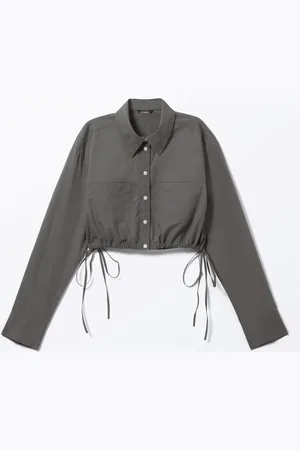 Monki Cropped Loose Cargo Shirt