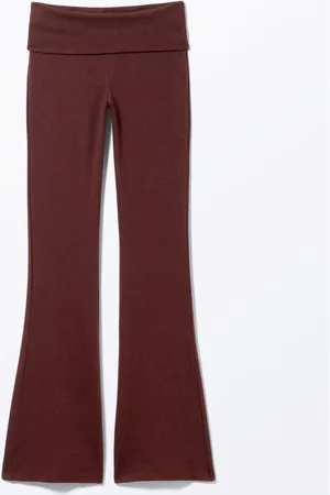 Monki Low Waist Flared Pyjama Trousers - Red