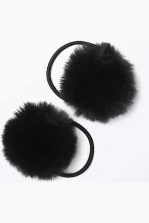 Monki 2-pack Pom Pom Hair Tie