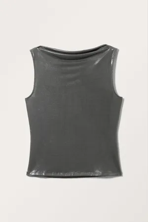 Monki Super soft sleeveless boatneck top