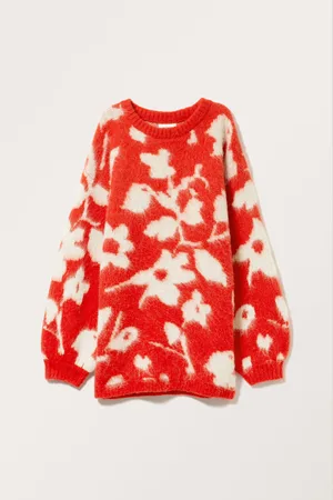 Monki Short Jacquard Knitted Long Sleeve Dress