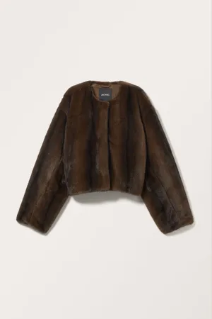 Monki Short Faux Fur Jacket