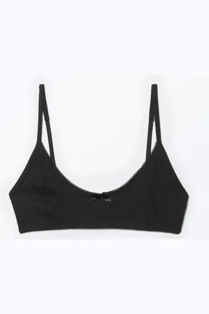 Monki Scooped Cotton Bow Bra