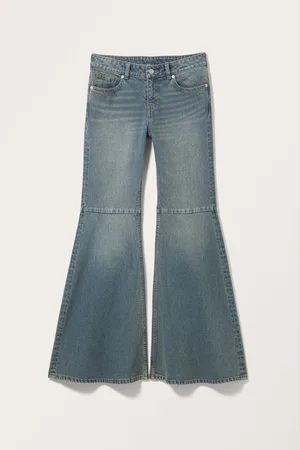Monki Kikki Low Super Flare Stretch Jeans