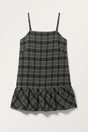 Monki Short Peplum Strap Dress