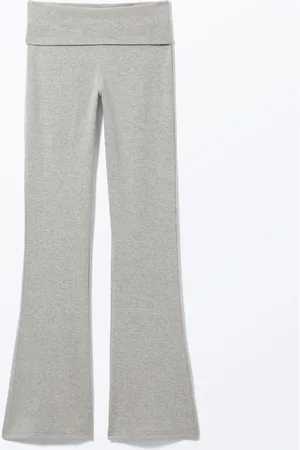 Monki Low Waist Flared Pyjama Trousers - Grey