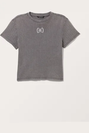 Monki Short Sleeve Pointelle T-shirt
