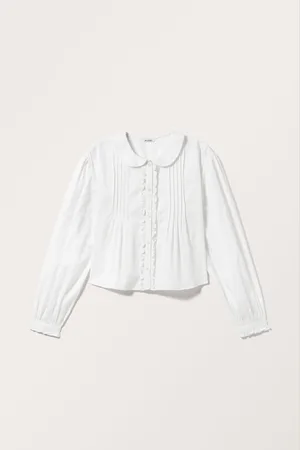 Monki Boxy Pintuck Poplin Shirt