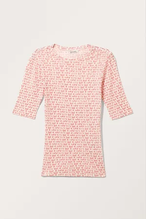 Monki Stretchy Short Sleeve Cotton Top