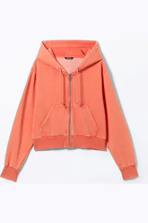 Monki Cropped Zip Hoodie