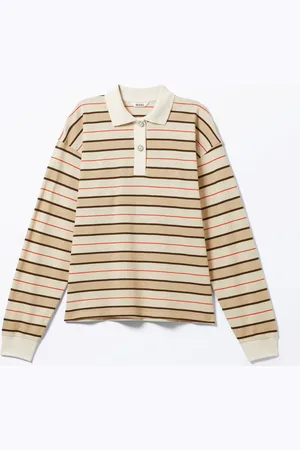 Monki Long Sleeve Rugby Polo Top
