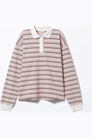 Monki Long Sleeve Rugby Polo Top