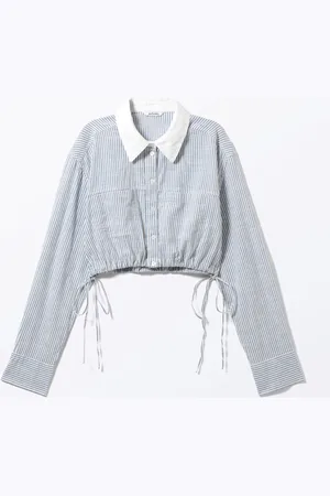 Monki Cropped Loose Cargo Shirt