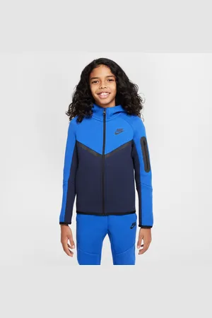 Nike Mikina Sportswear Tech Fleece s kapucí a zipem po celé délce pro větší děti