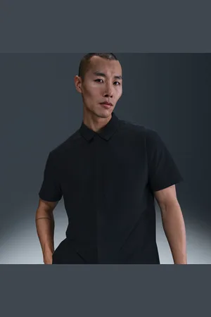 Nike Pánská košile Dri-FIT 24.7 PerfectStretch s krátkým rukávem a zapínáním na patentky