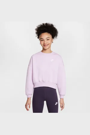 Nike Dívčí volnější mikina Sportswear Club Fleece s kulatým výstřihem