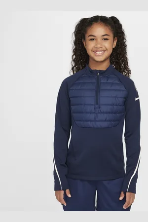 Nike Fotbalové tréninkové tričko Therma-FIT Chelsea FC Academy Winter Warrior pro větší děti