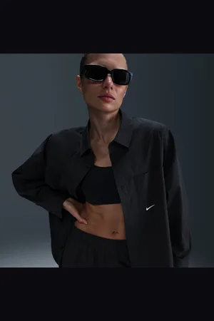 Nike Dámská volná košile Sportswear Chill Poplin s dlouhým rukávem a zapínáním na knoflíky